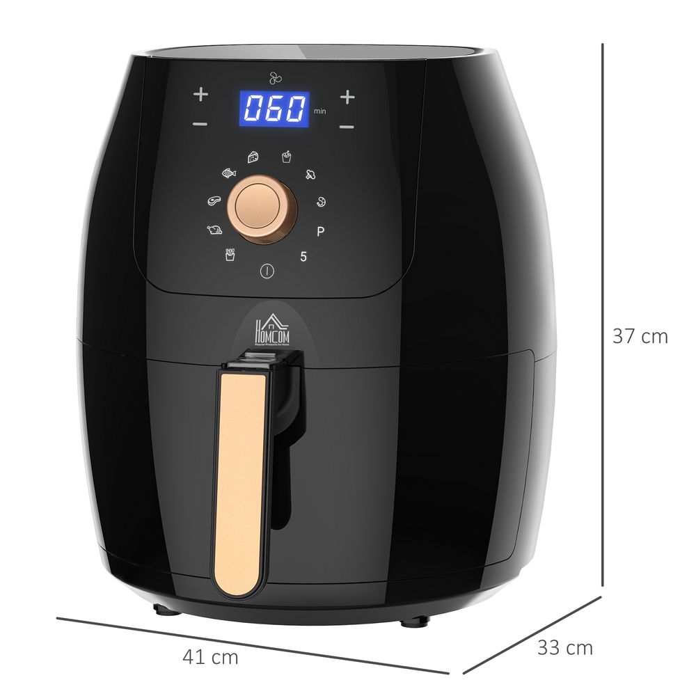 Air Fryer 1700W 5.5L with Digital Display Adjustable Temperature