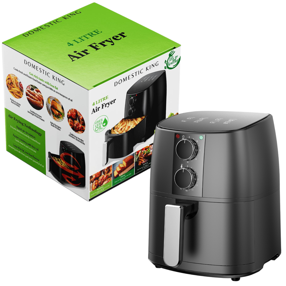 Domestic King 4L Air Fryer With Free Recipe Book- DK18056